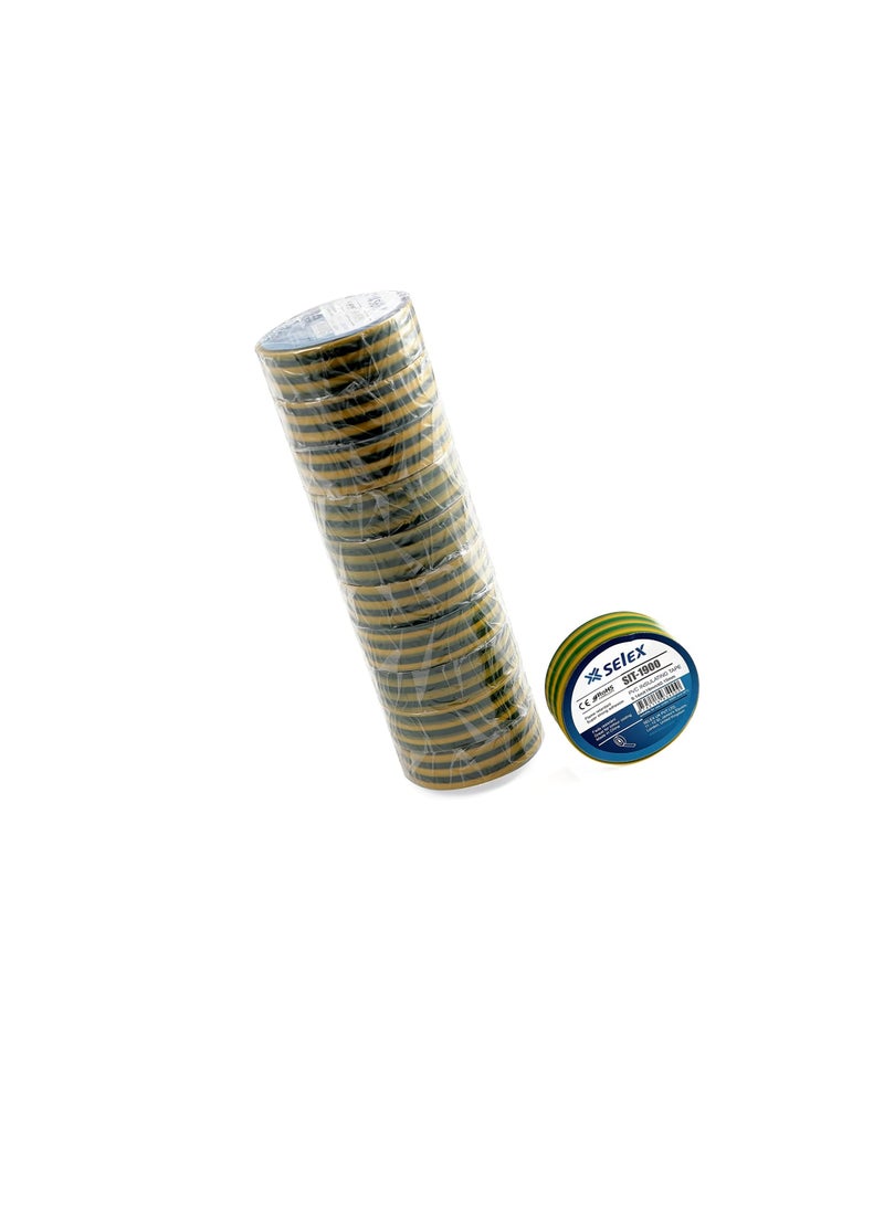 Selex PVC INSULATION TAPE SIT-1900 SELEX -YELLOW GREEN (PACK OF 20) - Image 3
