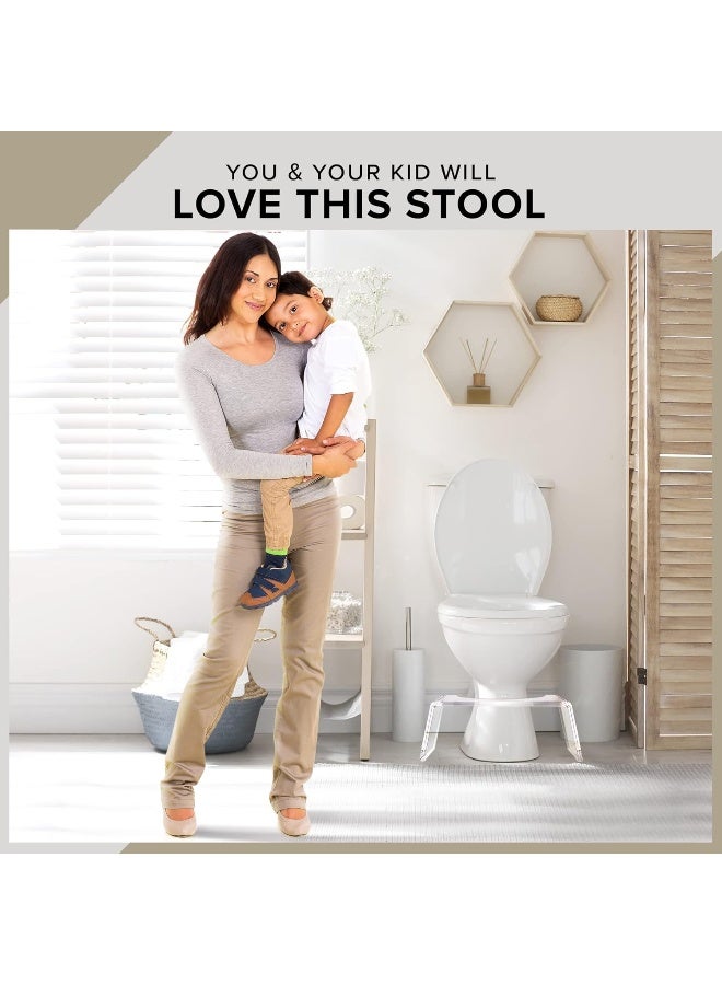 TPGP Clear Acrylic Step Stool For Kids, Toilet Step Stool For Toddlers Potty Training Aid - Image 4
