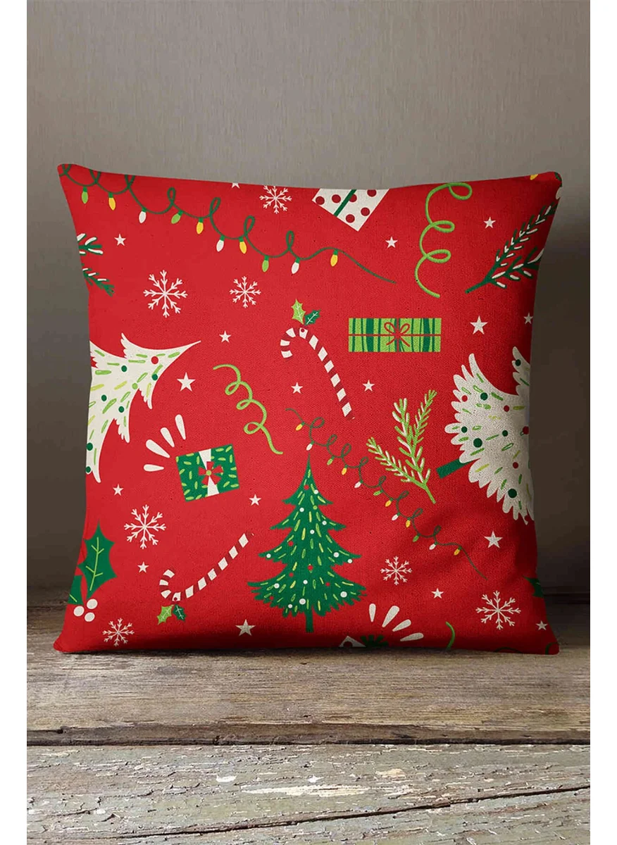 Cango Home Velvet Babyface Red Green New Year Themed Digital Printed Throw Pillow Case - CGH297