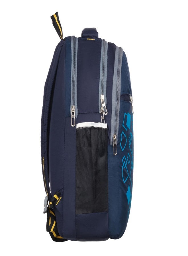RINEZZA Spacious Kids School Backpack | School Bag | College Bag | Travel Bag for Boys & Girls | Padded Shoulder Straps | Bottle Holder (Blue) - Image 4