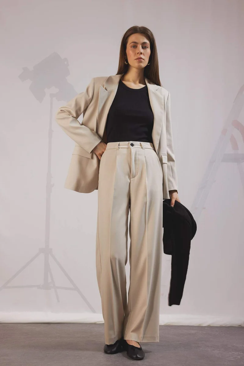 ديفاكتو Wide Leg Wide Leg With Pockets Trousers