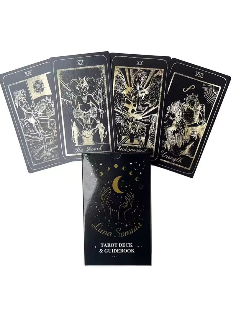Beauenty 78 بطاقة/مجموعة شواطئ القمر لونا سومنيا تاروت مجموعة كاملة أحلام نجمية علم الفلك السماوي أداة تنبؤ سحرية هدايا - Image 3