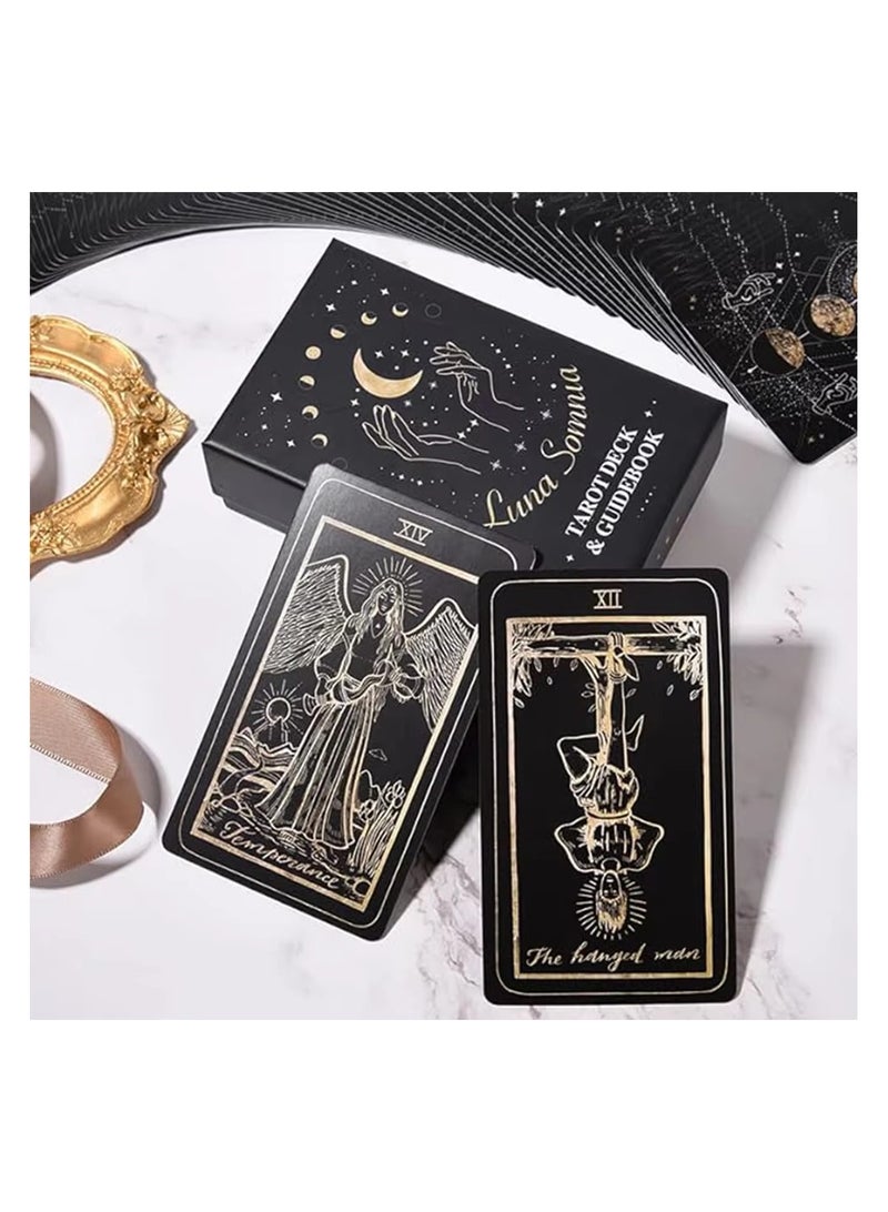 Beauenty 78 بطاقة/مجموعة شواطئ القمر لونا سومنيا تاروت مجموعة كاملة أحلام نجمية علم الفلك السماوي أداة تنبؤ سحرية هدايا - Image 5
