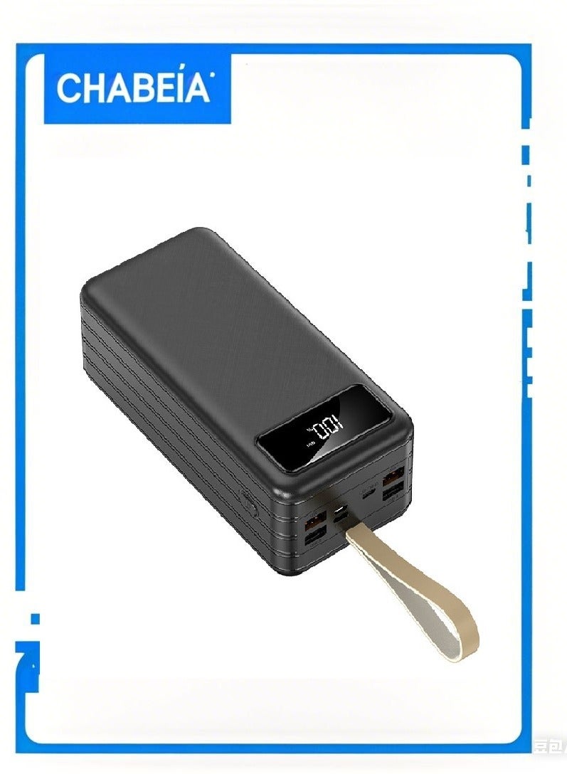 شابية شاحن محمول بقوة 2.1 أمبير، بطارية خارجية بسعة 50000 مللي أمبير، مزودة بمنفذ USB-C، مع 4 منافذ خرج و3 منافذ إدخال، سعة عالية (50000 مللي أمبير)، مناسبة لشحن هواتف iPhone 17 و16، وأجهزة سامسونج وغالاكسي وأيباد. - Image 1