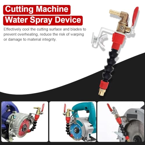 Serplex® Brass Mist Spray Nozzle Attachment For Angle Grinder,Flexible Water Sprayer Nozzle With Valve & Screw Fix Knob Water Mist Spray Cooling For Cutting Machine - Image 2