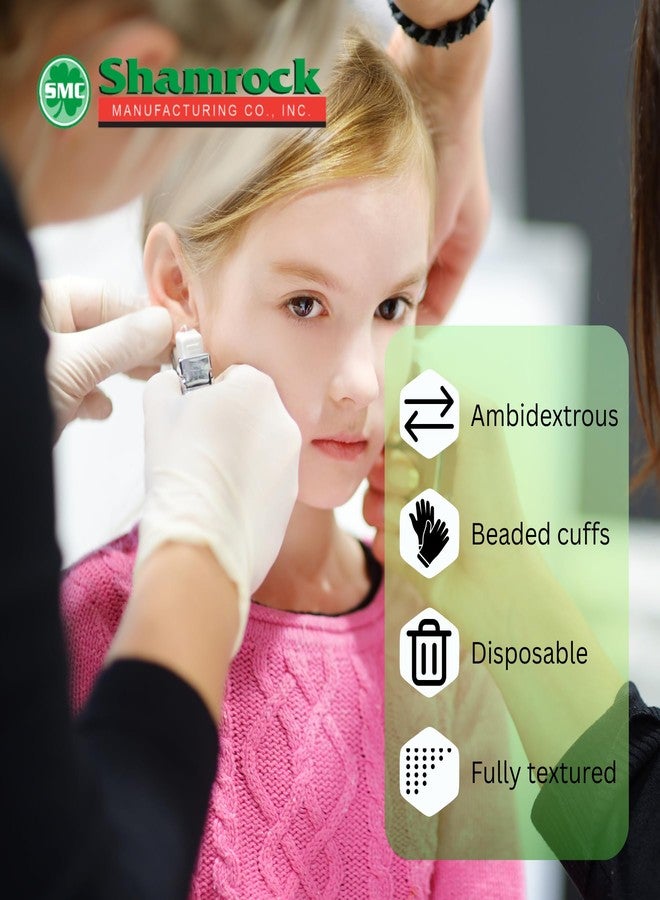 Shamrock 10113 Latex Exam Gloves, Large, 5 Mil, Powder-Free, Full Textured, Disposable, Medical & Food Safe - Image 3