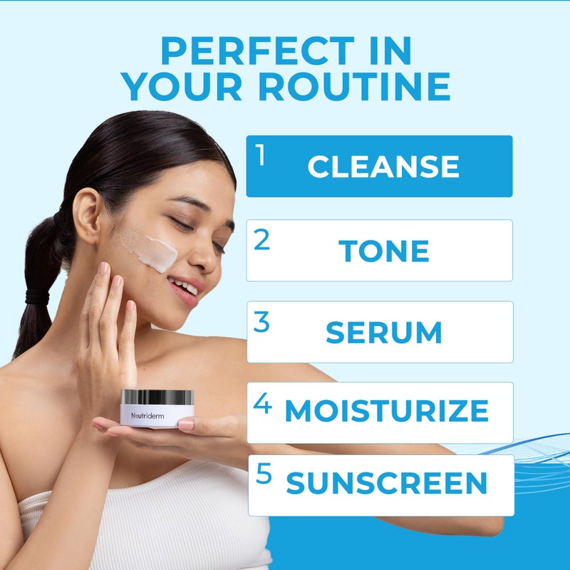 NEUTRIDERM Cleansing Balm â€“ Hydrating Makeup Remover Balm & Oil Based Cleanser with Vitamin E & Ceramides for Soft, Radiant Skin | All Skin Types (80g/2.8oz) - Image 3