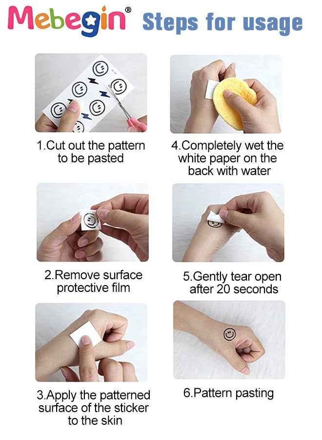 MEBEGIN 12 Sheets Mermaid Temporary Tattoos for Kids, Waterproof Long-lasting Fake Tattoos, High-quality Face and Body Stickers with Attractive Design, Easy to Use and Remove, Versatile Party Decoration - Image 3