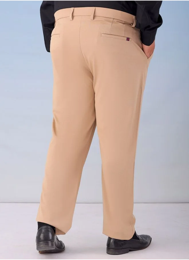 هاردسودا Men Plus Size Regular Fit Solid Mid-Rise Stretchable Chinos