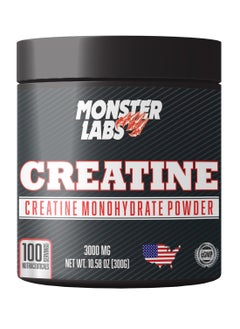 MONSTER LABS Creatine Monohydrate Powder – Boosts Energy & Performance (300g)  - Image 1