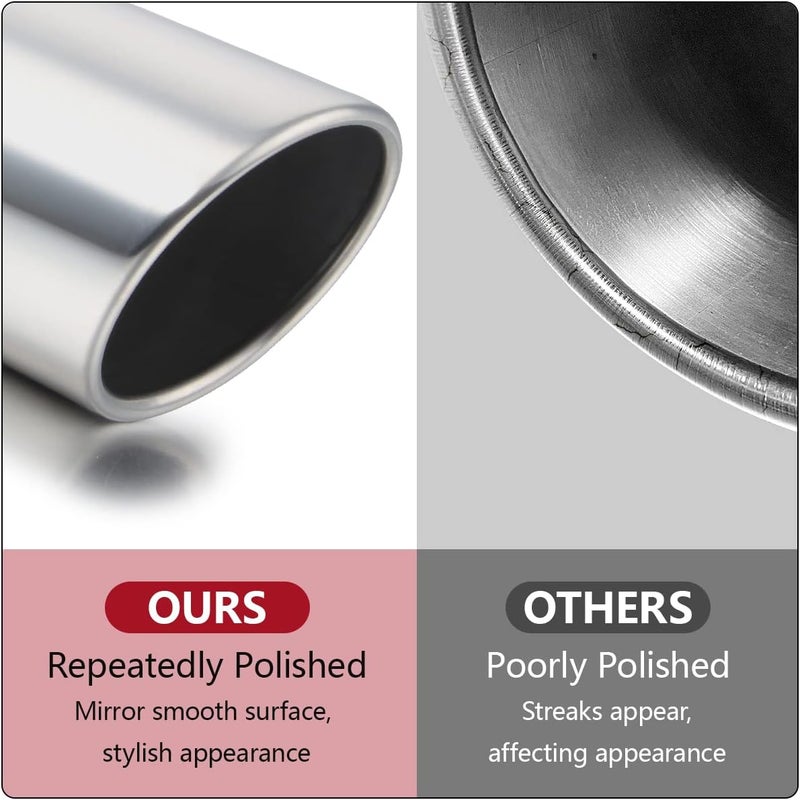 LCGP Bolt On Diesel Exhaust Tip 4" Inlet, 6" Outlet, 15" Long, Polished Stainless Steel - Image 4