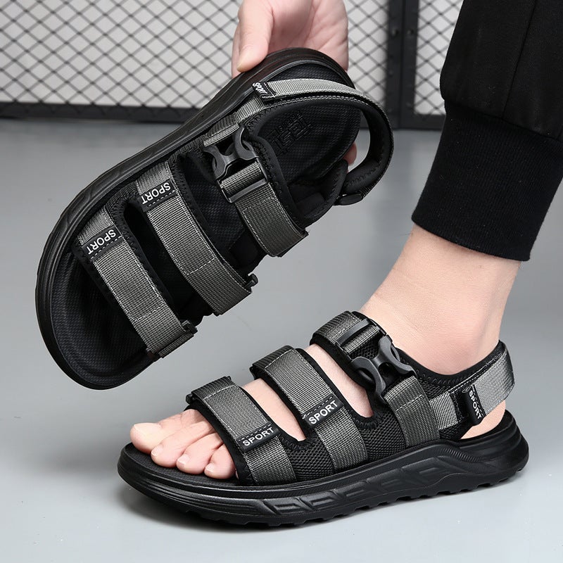 Sandals Men'S Summer 2024 Outdoor Leisure Sports Beach Shoes Boys Outer Wear Soft-Soled Anti-Slip Waterproof Sandals - Image 3