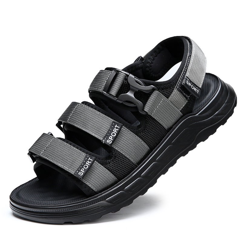 Sandals Men'S Summer 2024 Outdoor Leisure Sports Beach Shoes Boys Outer Wear Soft-Soled Anti-Slip Waterproof Sandals - Image 1