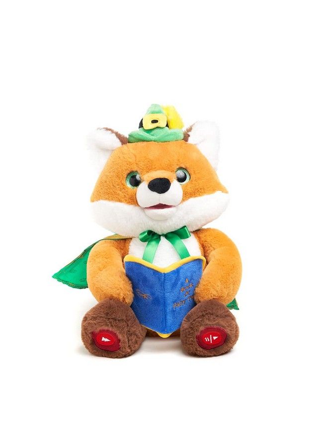 Cuddle Barn Sir Frederick The Storyteller ; Fox Animated Storytelling Stuffed Animal Plush Toy Reads 5 Fairy Tales Mouth Movement Swaying Motion Lights Up 12 Inches - Image 1