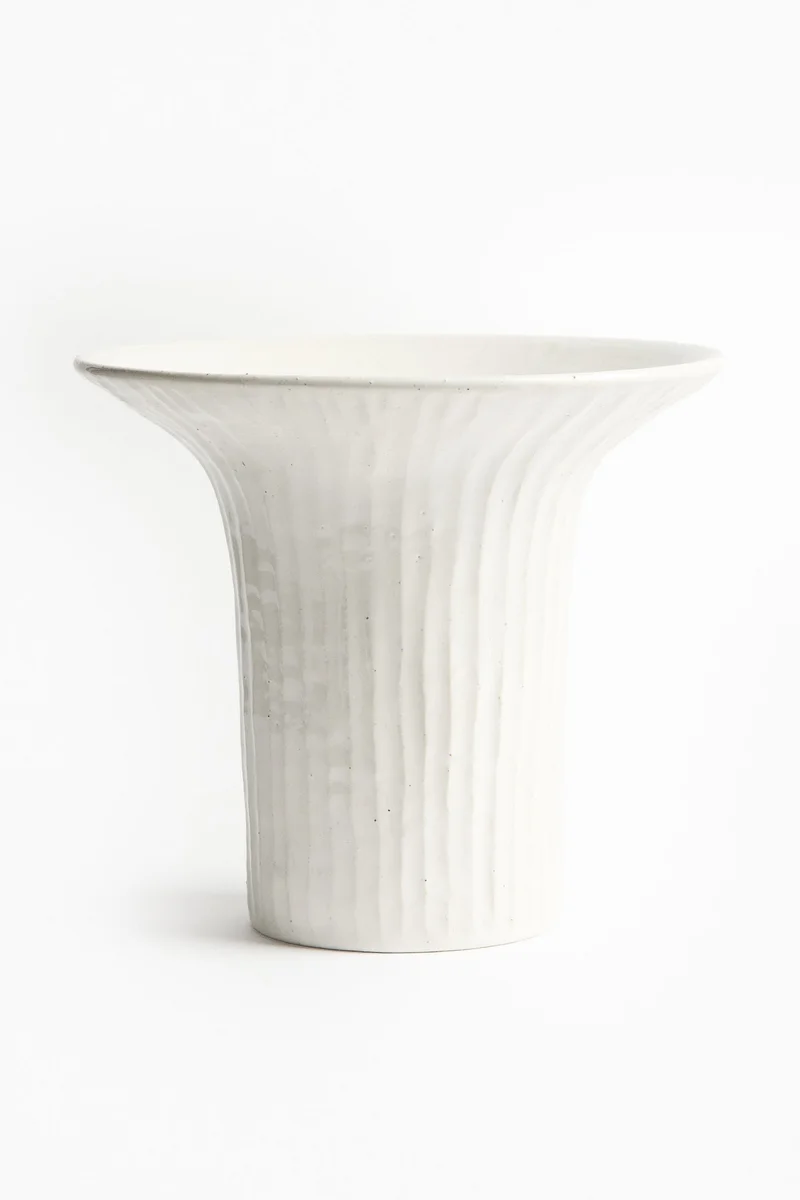 H&M Large textured stoneware vase