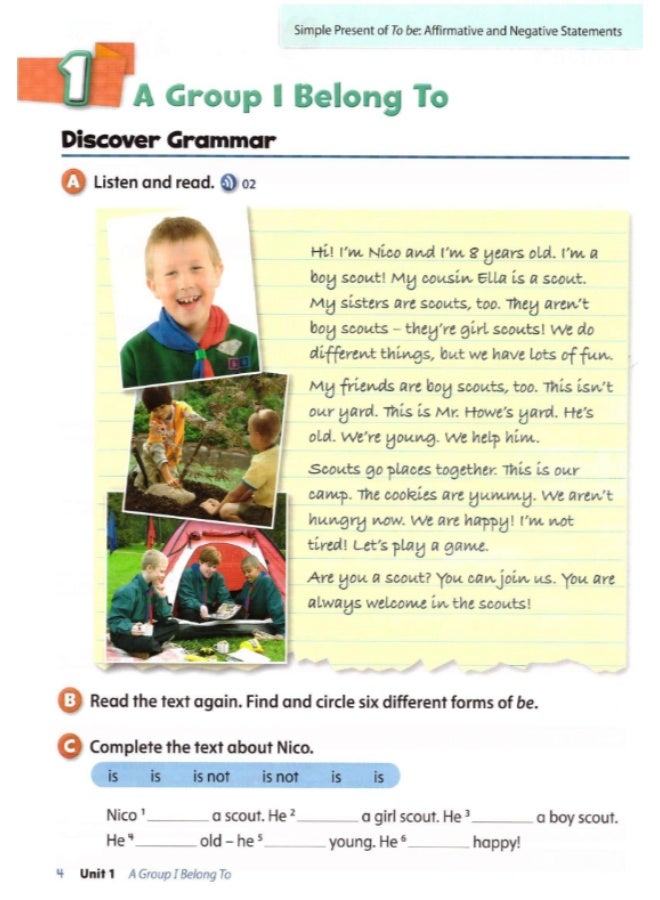 كتاب Oxford Discover - دورة اللغة الإنجليزية لطلاب المدارس - المستوى الأول: كتاب القواعد - Image 3