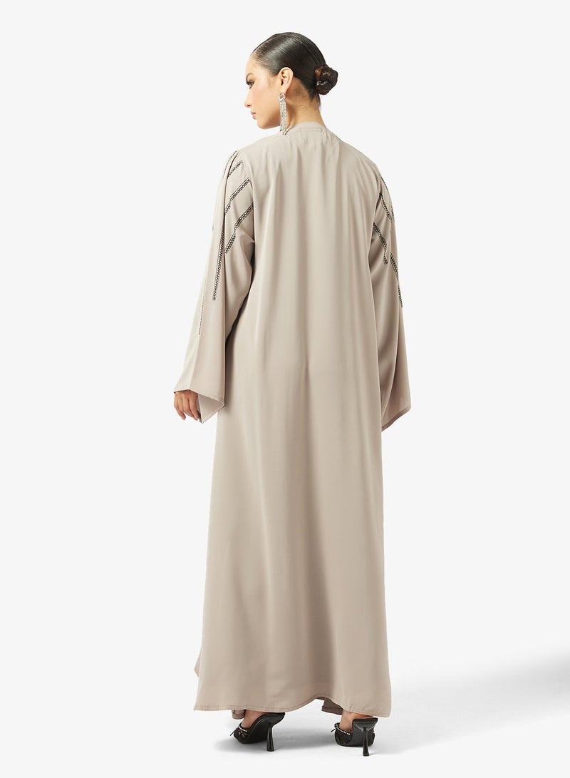 hayas closet Abaya with button detailing & Sheila - Image 3