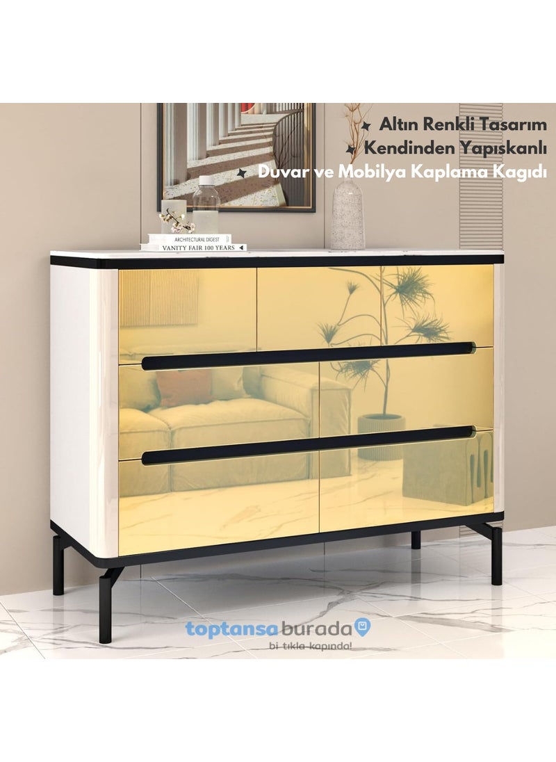 Technosmart 60CM×500CM Self Adhesive Foil Kitchen Cabinet Table White Goods Covering Wallpaper  - Image 3