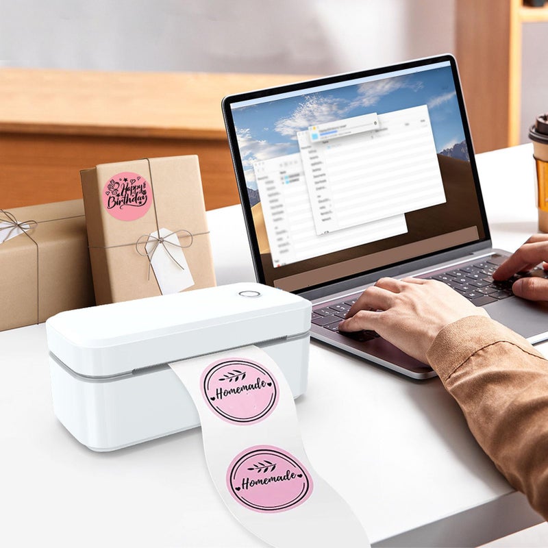 طابعة ملصقات الشحن الحراري 4x6 200 نقطة في البوصة، منفذ USB، ضبط تلقائي للموضع، مقاومة للانسداد، قابس أمريكي - Image 5