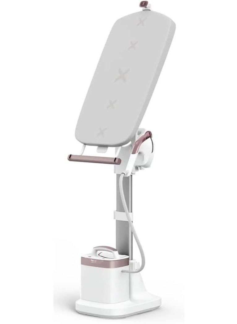 مكواة بخار تيفال IXEO QT1811E0 Vision الكل في واحد مع لوح متعدد الأوضاع، أبيض/وردي قرفة 1.2 L 2200 W QT1811