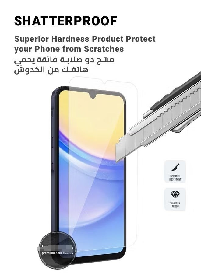 Generic Samsung Galaxy A15 4G Tempered Glass Screen Protector – High Transparency, Delicate Touch, Anti-Explosion, Smooth Arc Edges, Easy Installation, Screen Protector for Samsung Galaxy A15 4G  - Image 4