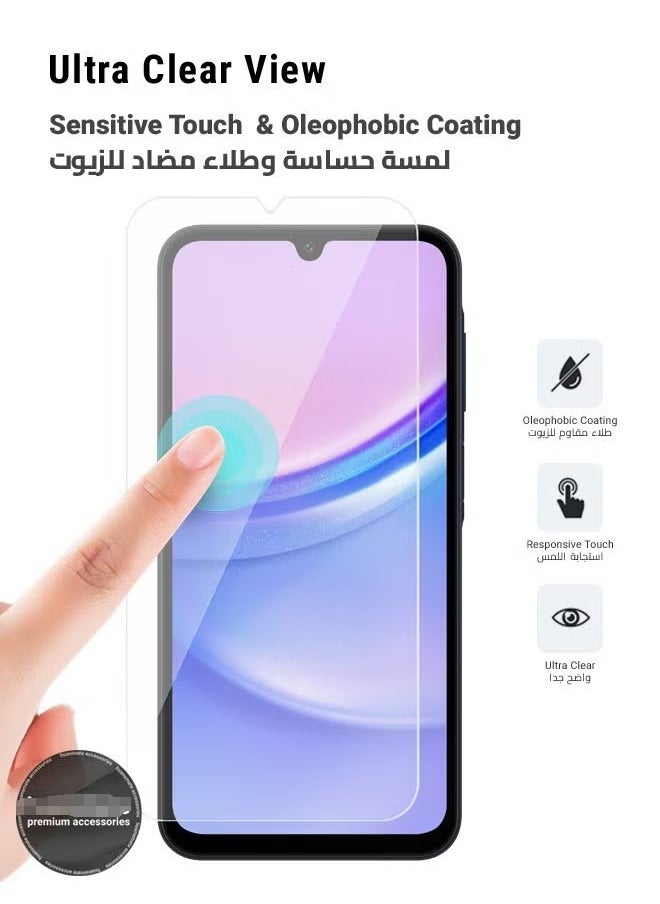 Generic Samsung Galaxy A15 4G Tempered Glass Screen Protector – High Transparency, Delicate Touch, Anti-Explosion, Smooth Arc Edges, Easy Installation, Screen Protector for Samsung Galaxy A15 4G  - Image 3