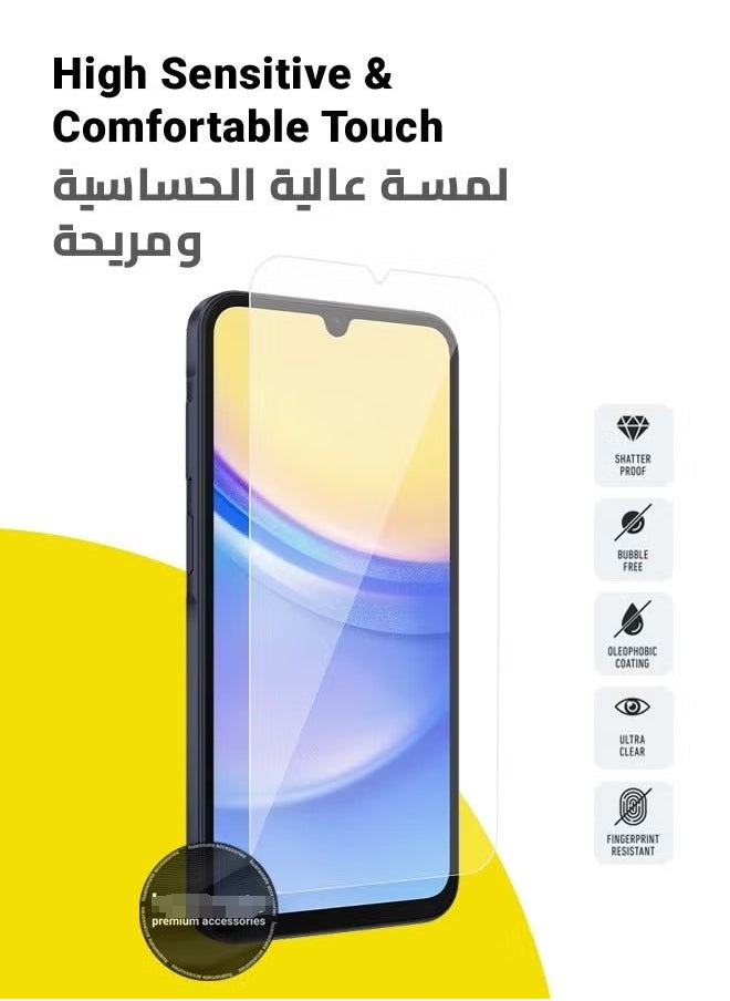 Generic Samsung Galaxy A15 4G Tempered Glass Screen Protector – High Transparency, Delicate Touch, Anti-Explosion, Smooth Arc Edges, Easy Installation, Screen Protector for Samsung Galaxy A15 4G  - Image 2