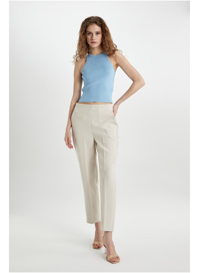 DeFacto - Woman Fitted Halter Collar Sleeveless Tricot Top - Image 1