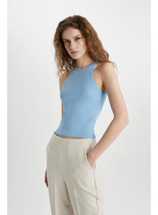 Woman Fitted Halter Collar Sleeveless Tricot Top - pzsku/ZD66EEB3FE5D529992C97Z/45/_/1735653413/b61492a8-8cf7-437c-b318-df0e81c533ec