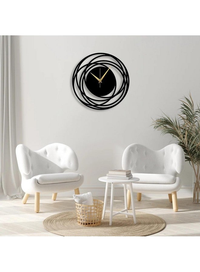 Cartvilla Cartvilla Designer Metal Wall Clock for Living Room & Home Decor,Large Size Wall Clock with Numbers, Metal Wall Ornament, Outdoor Wall Clock and Gifts, Laser Cut Clock, Home Gifts Black (40 CM) DA-76 - Image 4