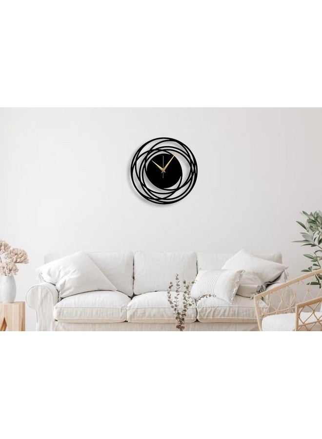 Cartvilla Cartvilla Designer Metal Wall Clock for Living Room & Home Decor,Large Size Wall Clock with Numbers, Metal Wall Ornament, Outdoor Wall Clock and Gifts, Laser Cut Clock, Home Gifts Black (40 CM) DA-76 - Image 3