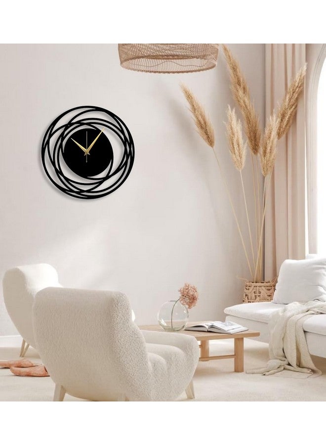 Cartvilla Cartvilla Designer Metal Wall Clock for Living Room & Home Decor,Large Size Wall Clock with Numbers, Metal Wall Ornament, Outdoor Wall Clock and Gifts, Laser Cut Clock, Home Gifts Black (40 CM) DA-76 - Image 5