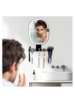 KASTWAVE Shower Mirror Fogless with Light for Shaving, Anti-Fog Bathroom Shaving Mirror, 3 Colors Dimmable Lighting Makeup Mirror with Razor Holder  - Image 4