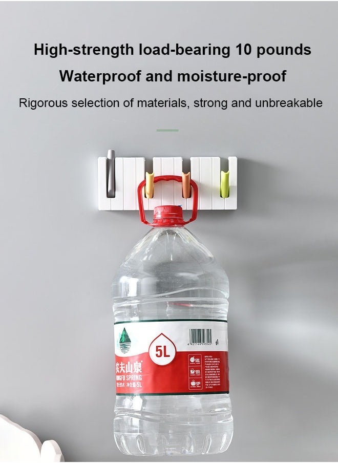 FLYROAD - Wall-mounted hook, creative piano-style design, no need to punch holes, hang coat and key hooks behind the door, can be used to place hats and bags in the entrance - Image 1