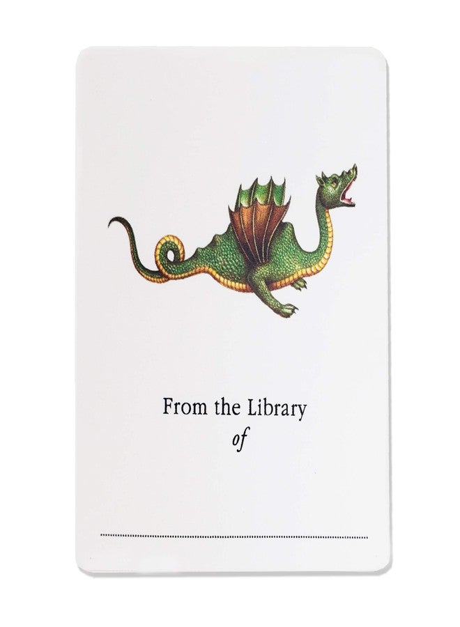 Nancy Nikko Bookplate with Dragon Illustration. Set of 10. 3" H x 2 1/2" W Fill in Style - Image 1