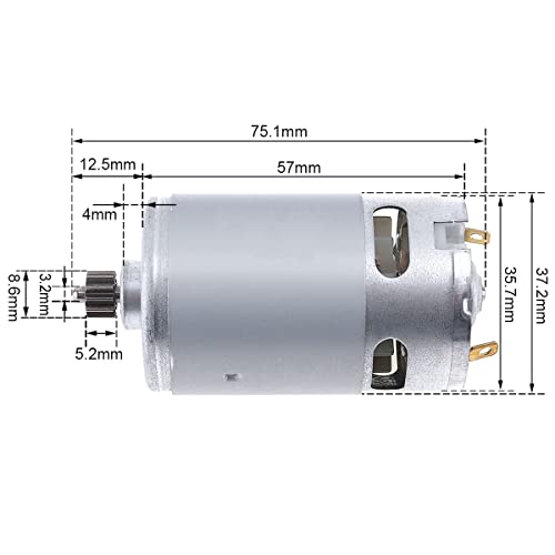 ChgImposs RS550 21V 19500 RPM DC Motor with Two-Speed 12 Teeth and High Torque Gear Box for Electric Drill/Screwdriver - Image 2