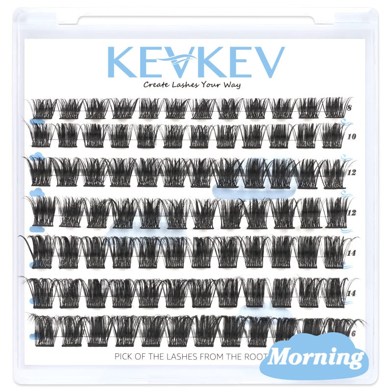 Lash Clusters 84 Pcs Cluster Lashes Eyelash Clusters DIY Cluster Eyelash Extensions Individual Lashes Thin Band  SoftMorningD816mix