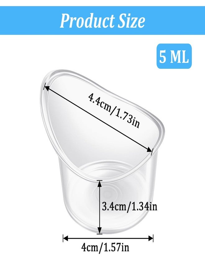Hpmjz 50 Pcs Disposable Eye Wash Cups Plastic Measuring Cup Portable Eye Flush Cleaning Cups for Rinse Flush 5ml Eyes Bath Washer Eyes Care Tool for Drops Seniors Travel Cleaning - Image 2