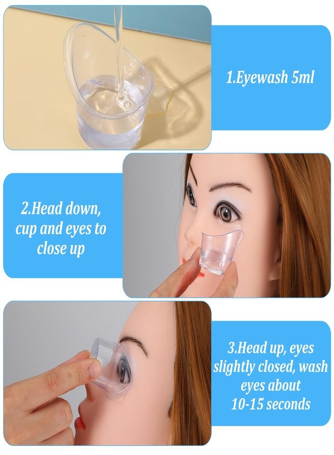 Hpmjz 50 Pcs Disposable Eye Wash Cups Plastic Measuring Cup Portable Eye Flush Cleaning Cups for Rinse Flush 5ml Eyes Bath Washer Eyes Care Tool for Drops Seniors Travel Cleaning - Image 5