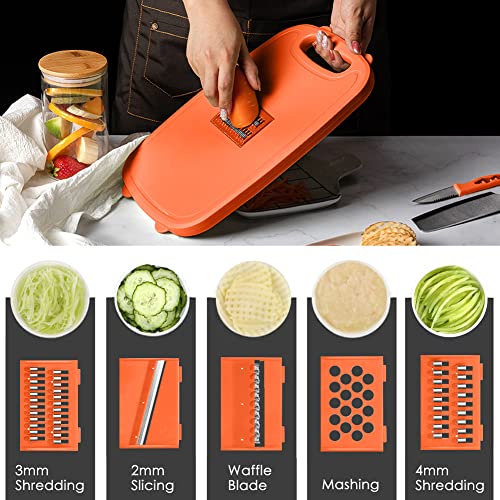 HI NINGER Camping Cutting Board, HI NINGER Collapsible Chopping Board with Colander, 9-In-1 Multi Kitchen Vegetable Washing Basket,Camping Gifts Accessories for RV Campers - Image 5