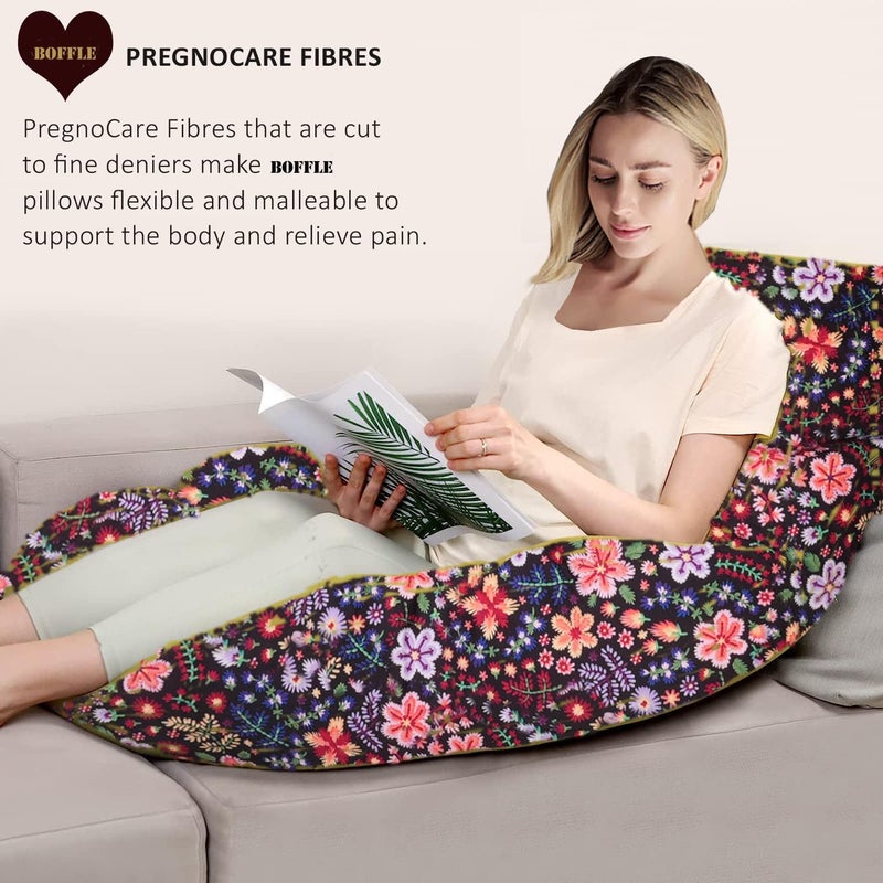 DARKZONE Pregnancy Pillow for Sleeping, Extra Large U Shaped Body Pillow, Maternity Pillow for Pregnant Women, Abdomen, Hip, Spine, Neck, Head Support Cushion, Wedge for Supporting Belly (Maroon) - Image 2