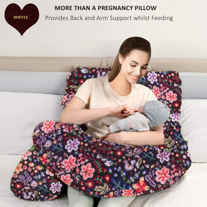 DARKZONE Pregnancy Pillow for Sleeping, Extra Large U Shaped Body Pillow, Maternity Pillow for Pregnant Women, Abdomen, Hip, Spine, Neck, Head Support Cushion, Wedge for Supporting Belly (Maroon) - Image 3