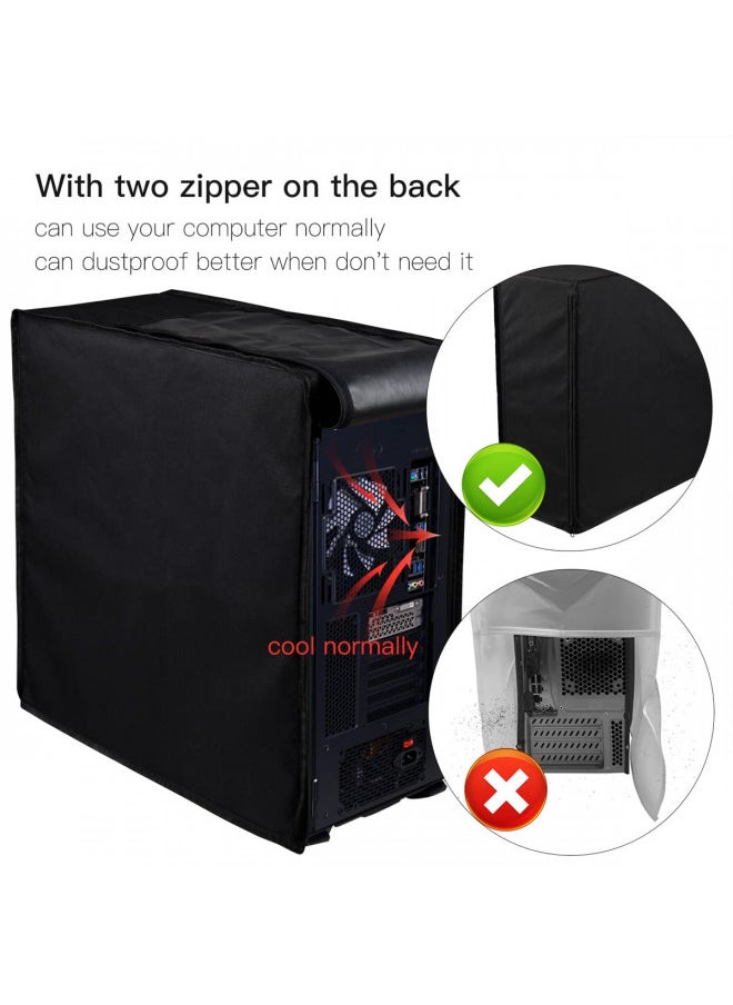 CASEDAO PC Computer CPU Dust Cover, Mid-Tower Case Protector, Host Dust Waterproof Cover, 10.6W x 20.5H x 24.5D Inch/27 x 52 x 62.5 CM Desktop CPU Accessories  - Image 2