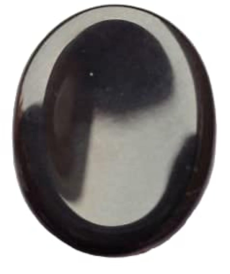crystalmiracle Beautiful Black Agate Worry Stone Positive Energy Crystal Healing Thumb Stone for Reiki Protective Meditation Feng Shui Gifts for Men Women - Image 2