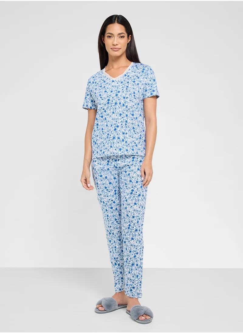 ريبلز مع نمشي Ladies Nightwear 2pcs Sets