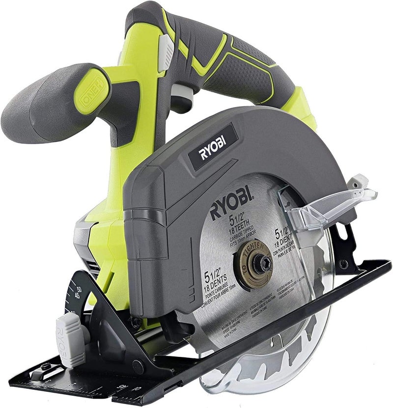 Ryobi طقم منشار دائري لاسلكي 18 فولت بحجم 5 12 بوصة مع بطارية 4Ah وشاحن (بدون تعبئة تجزئة) - Image 3