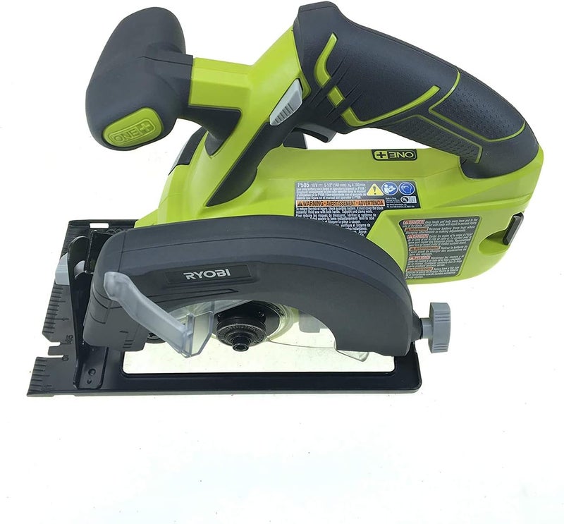 Ryobi طقم منشار دائري لاسلكي 18 فولت بحجم 5 12 بوصة مع بطارية 4Ah وشاحن (بدون تعبئة تجزئة) - Image 2