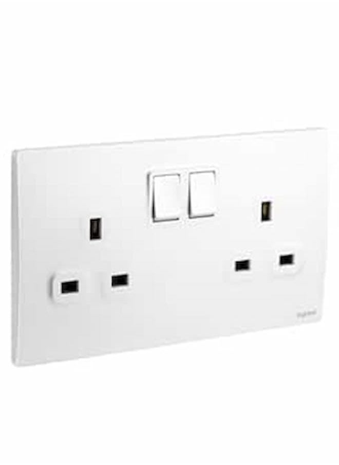 Legrand Legrand 13A 2G SWITCH SOCKET MALLIA SENSES WHITE 281113MW - 