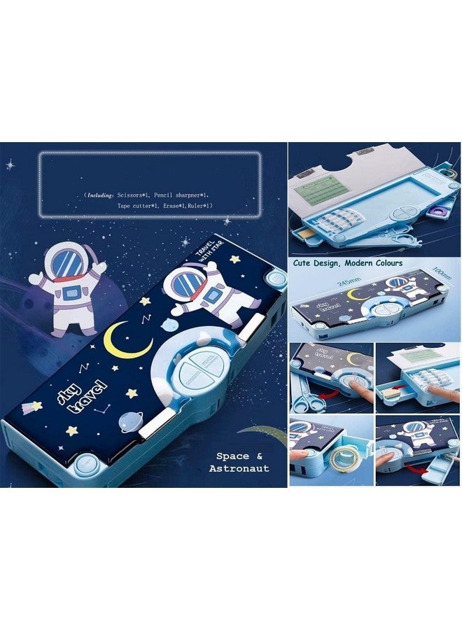 ماجيك واند علبة أقلام مغناطيسية متعددة الطبقات تعمل بأزرار بلاستيكية من ماجيك واند للأطفال، عبوة من قطعة واحدة - متعددة الألوان - Image 4