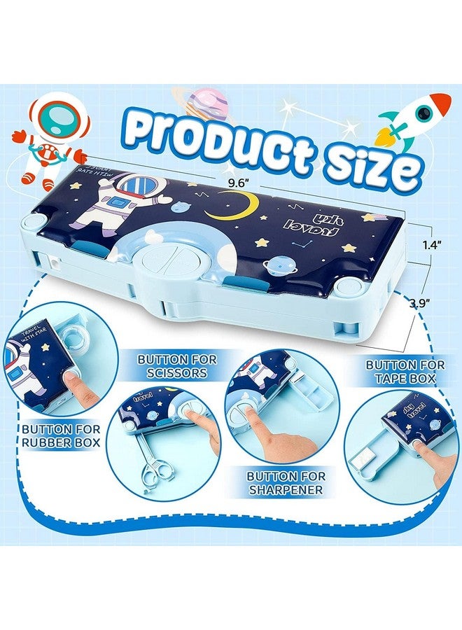 ماجيك واند علبة أقلام مغناطيسية متعددة الطبقات تعمل بأزرار بلاستيكية من ماجيك واند للأطفال، عبوة من قطعة واحدة - متعددة الألوان - Image 2